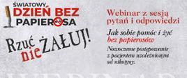 Światowy Dzień bez Tytoniu 31 maj 2023