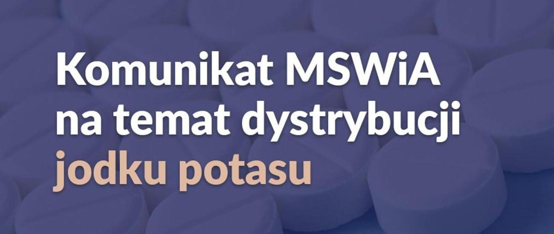 Plakat MSWiA dot. jodku potasu