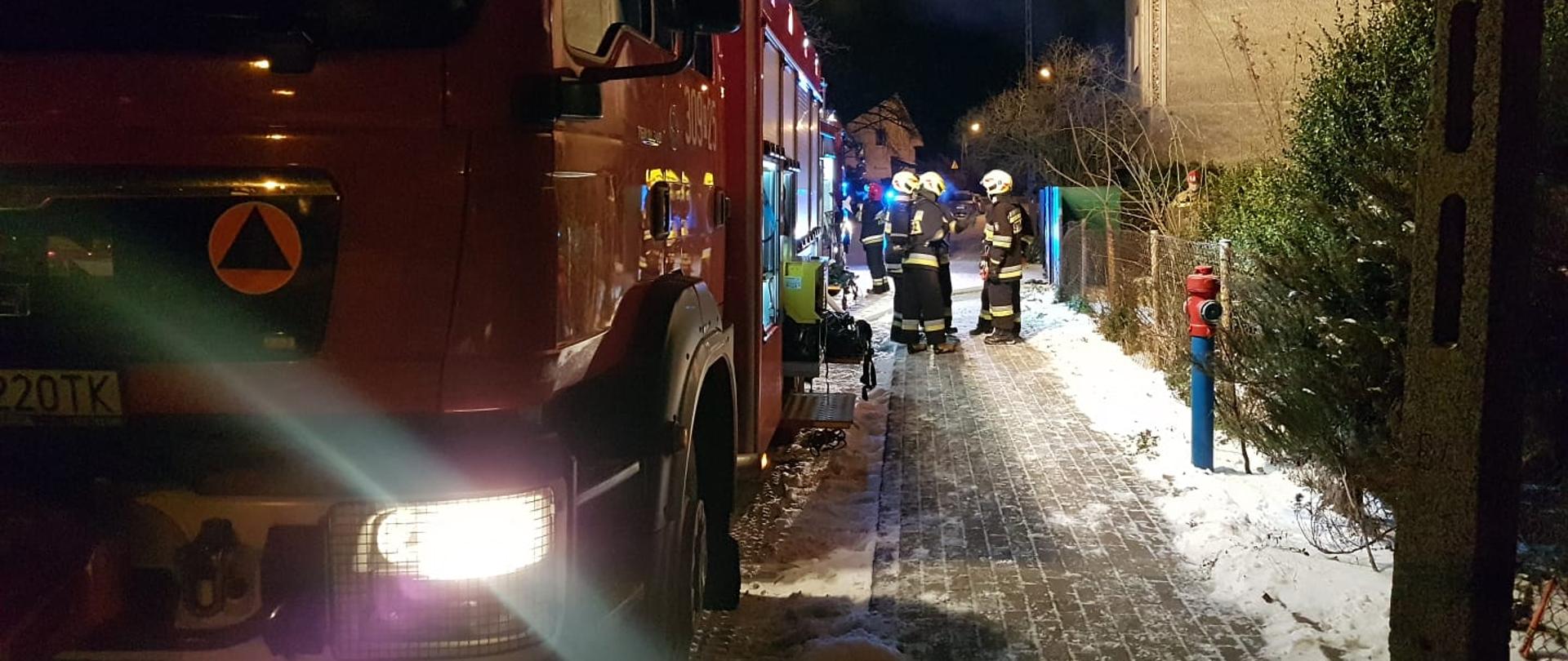 Pożar domu w Strykowie