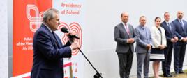 Odsłonięcie muralu wyszehradzkiego w Warszawie na finale Polskiej Prezydencji w V4