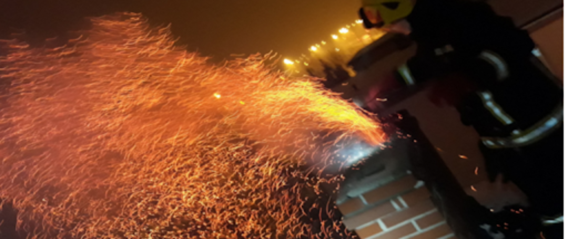 Pożar sadzy w przewodzie kominowym