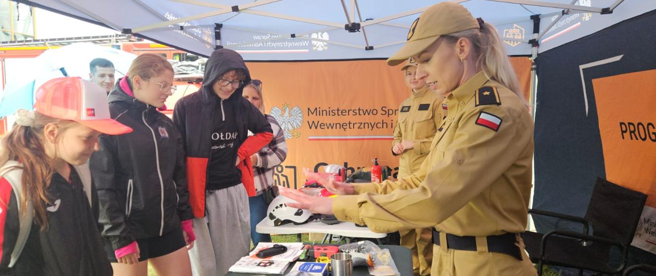 Krajowy Trening Reagowania Akademii OLiOC przeprowadzony przez gołdapskich strażaków