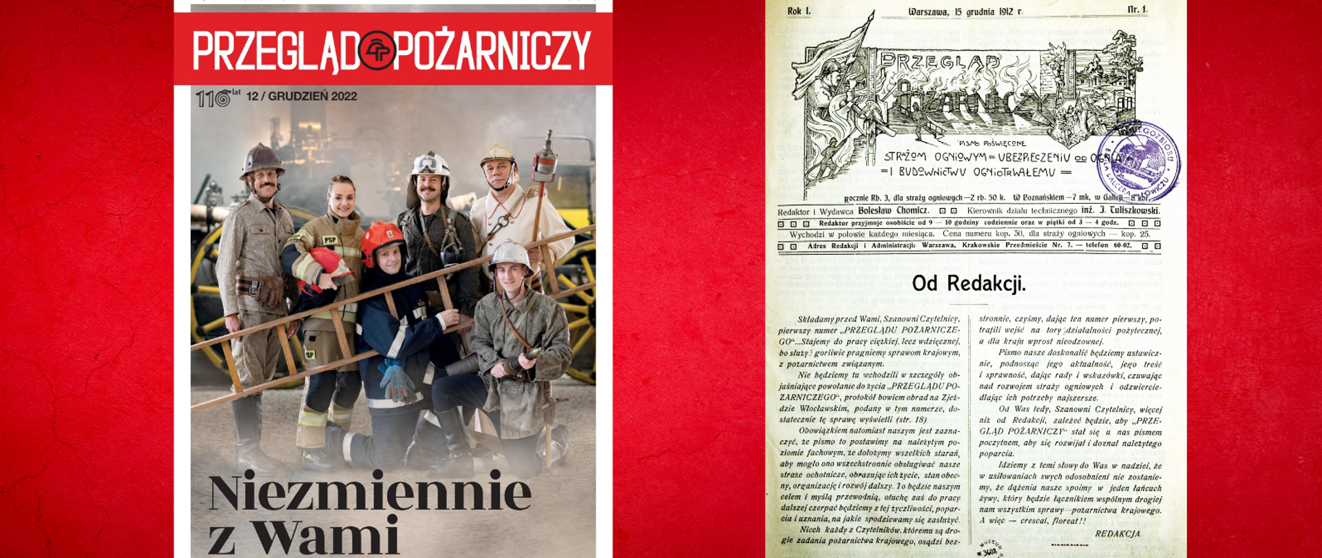 Na zdjęciu widać nowy numer przeglądu pożarniczego.