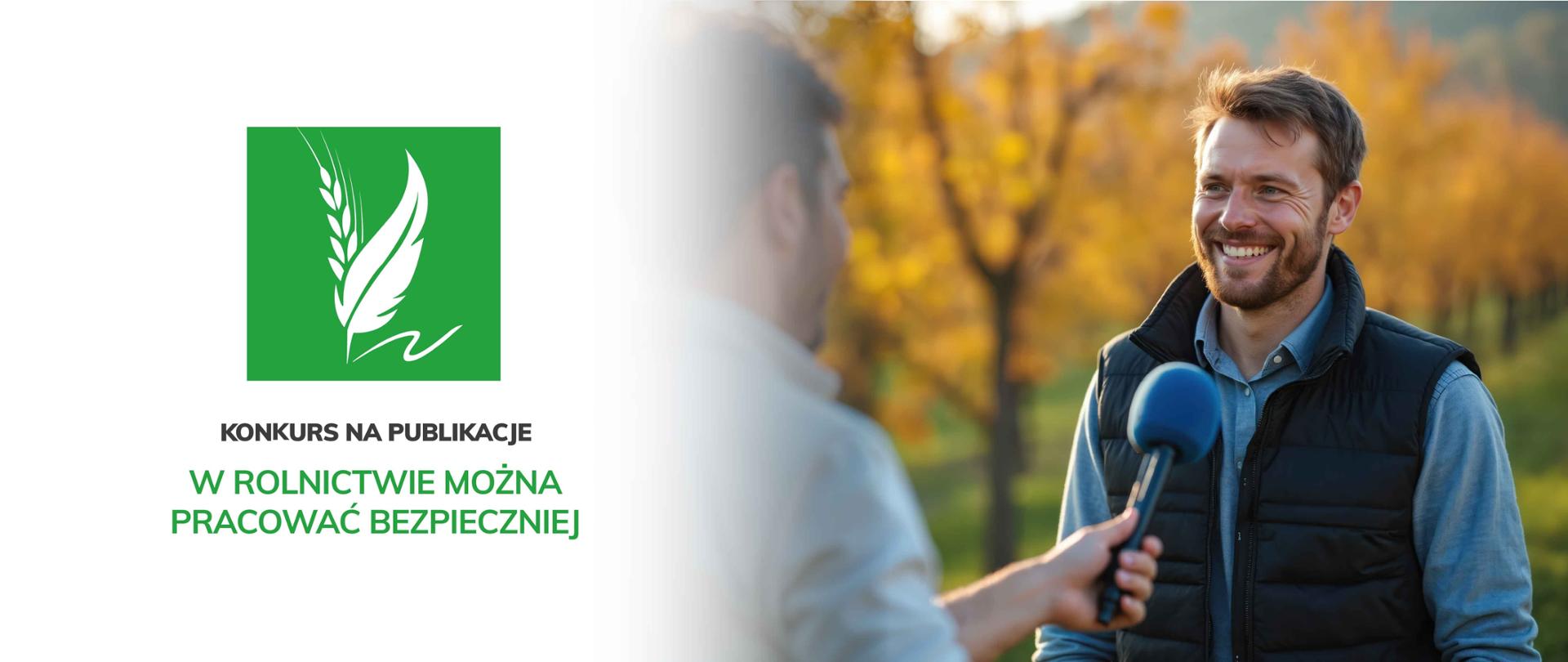 rolnik przed mikrofonem