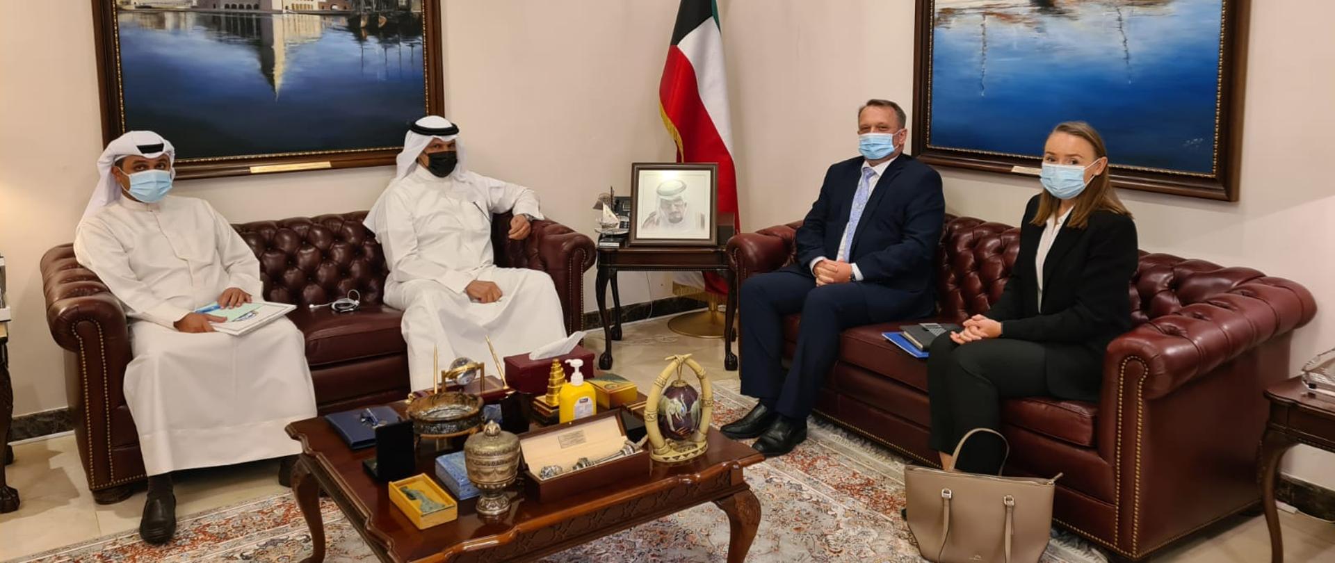 Spotkanie z Ambasadorem Dharim Ajranem Al-Ajranem, Asystentem Ministra Spraw Zagranicznych ds. Protokołu w Kuwejcie.