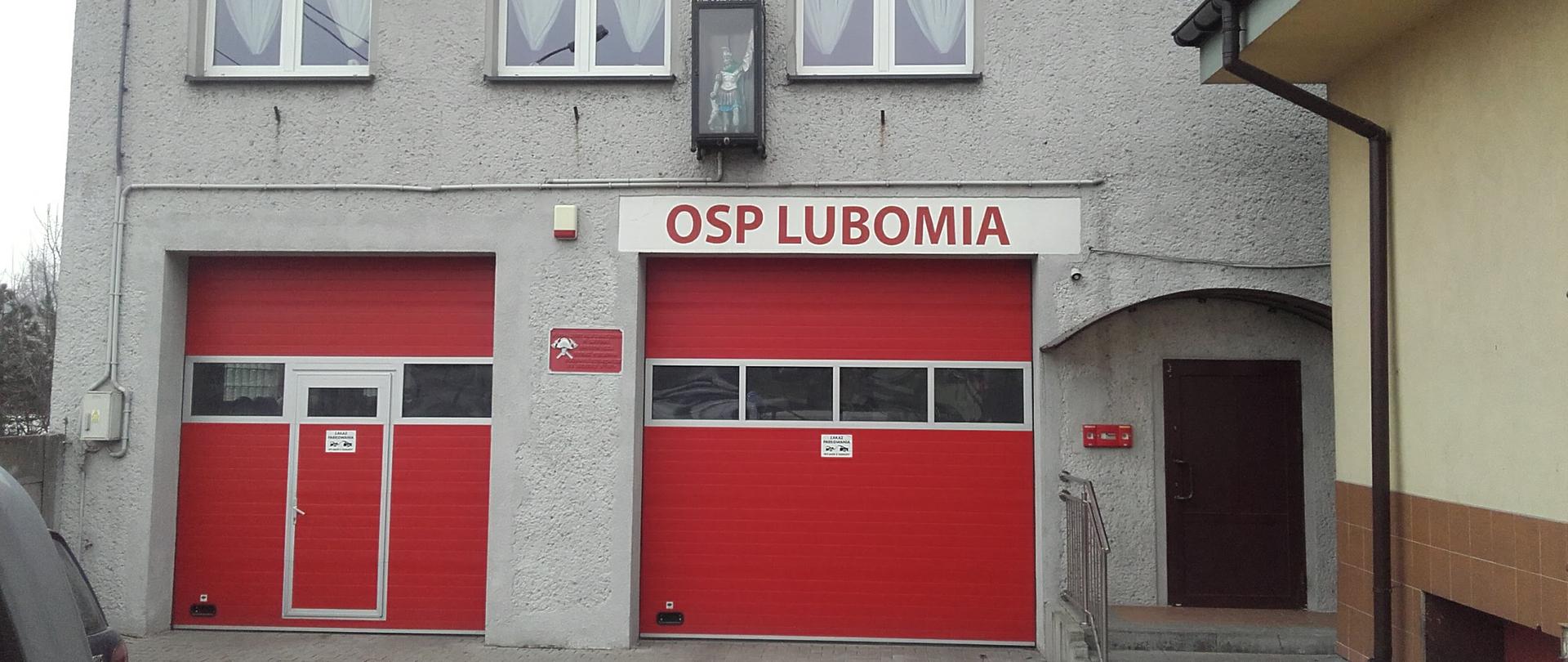 Zdjęcie prezentuje budynek jednostki OSP Lubomia