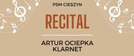 Plakat Artur Ociepka koncert klarnetowy
