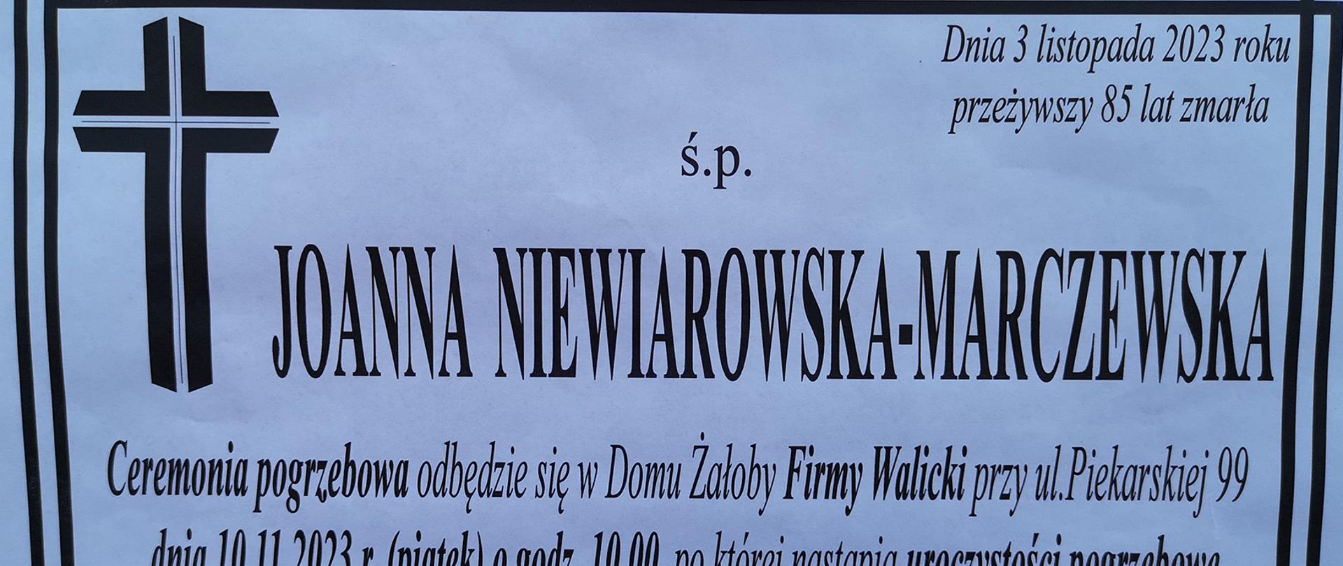 Informacja o pogrzebie