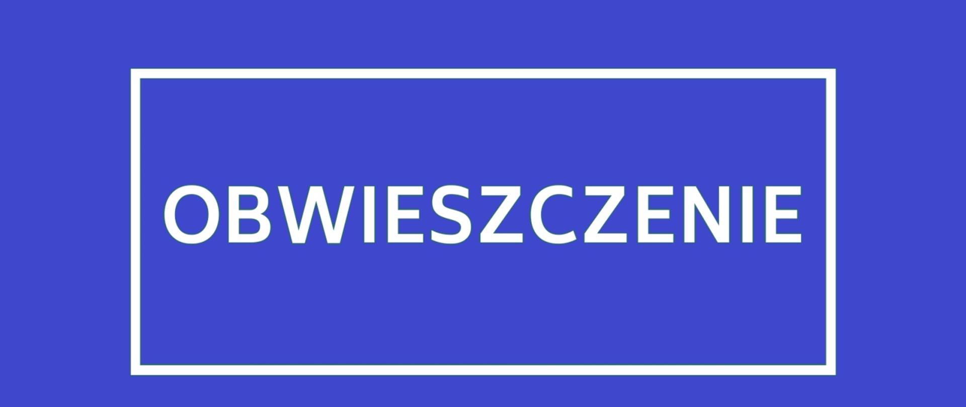 Obwieszczenie
