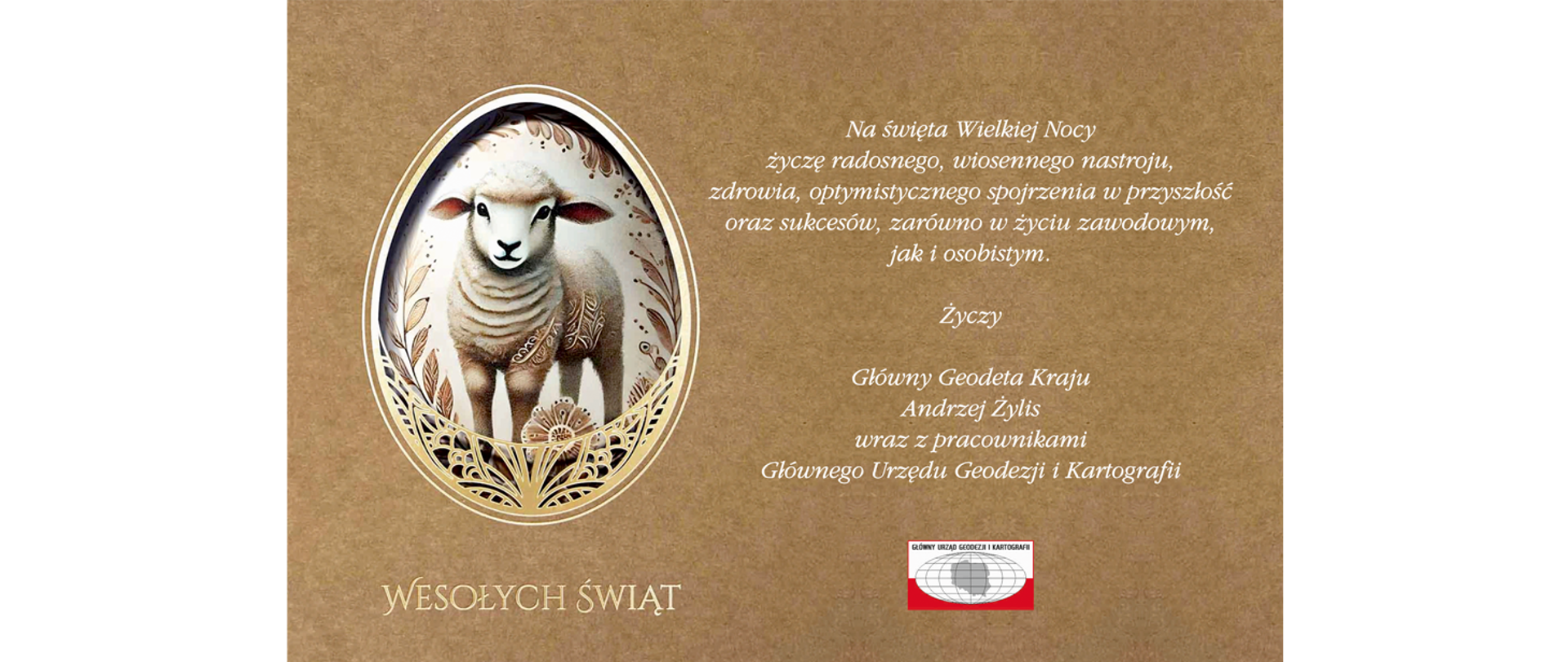 kartka z życzeniami z okazji Wielkanocy