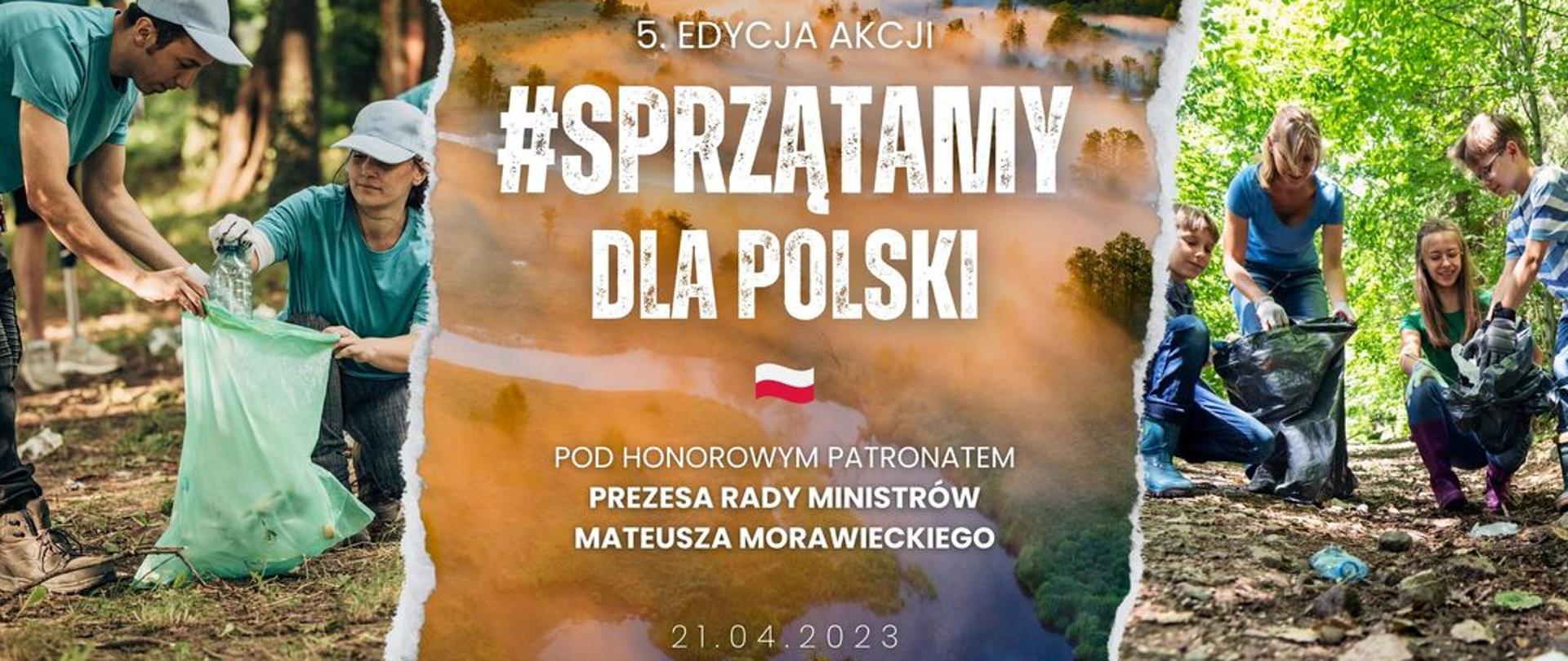 Plakat informacyjny 5. edycji akcji Sprzątajmy dla Polski