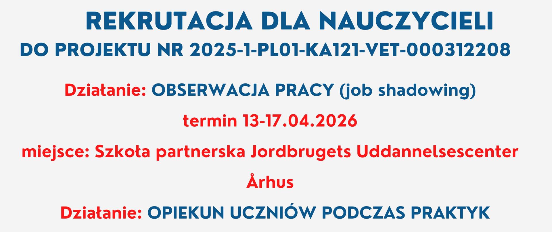 plakat rekrutacyjny dla kadry