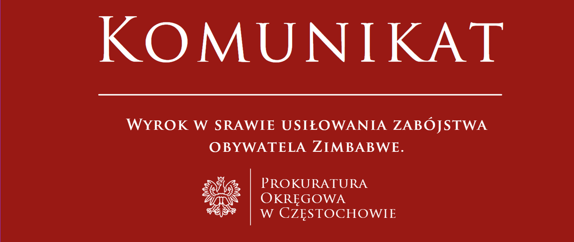 Wyrok w sprawie usiłowania zabójstwa obywatela Zimbabwe