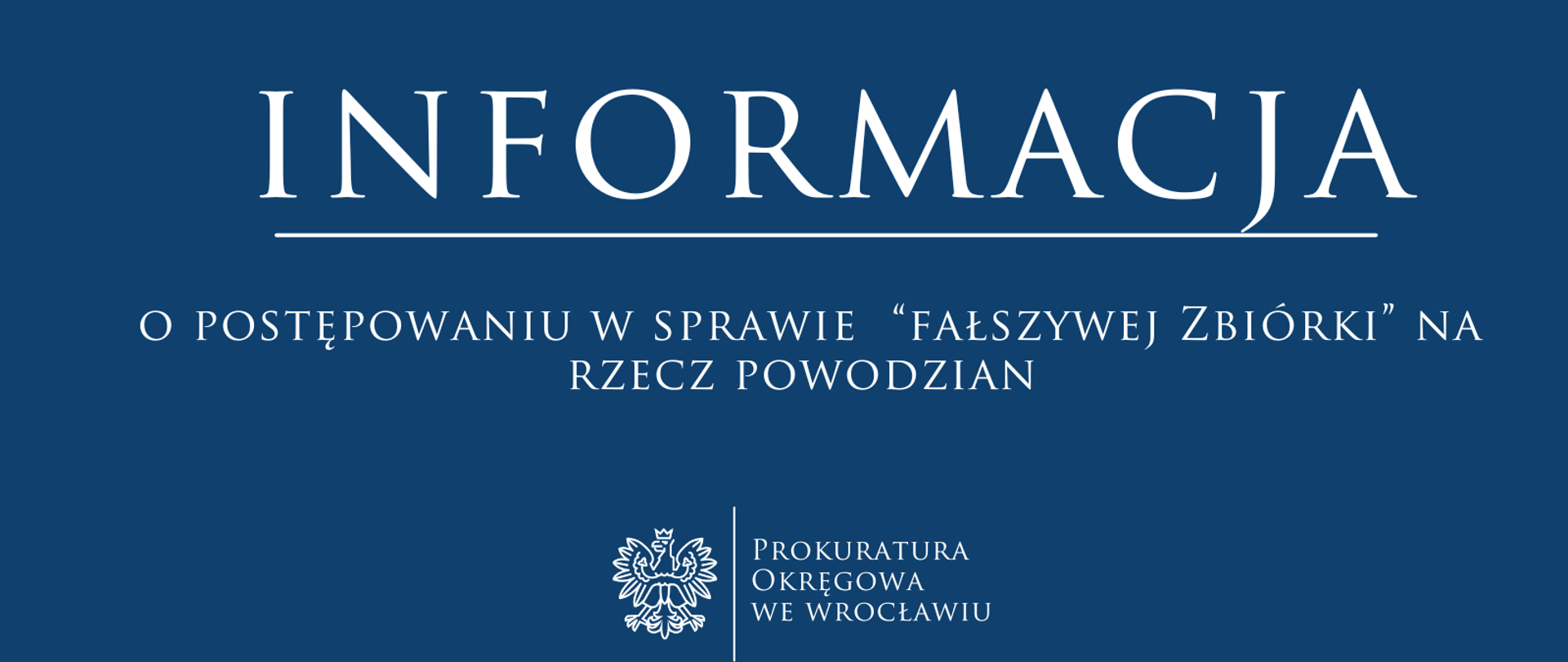 Postępowanie w sprawie „fałszywej zbiórki” na rzecz powodzian. 