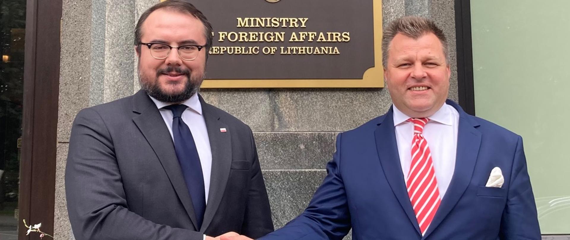 wiceminister Paweł Jabłoński spotkał się z wiceministrem spraw zagranicznych Republiki Litewskiej Mantasem Adomenasem