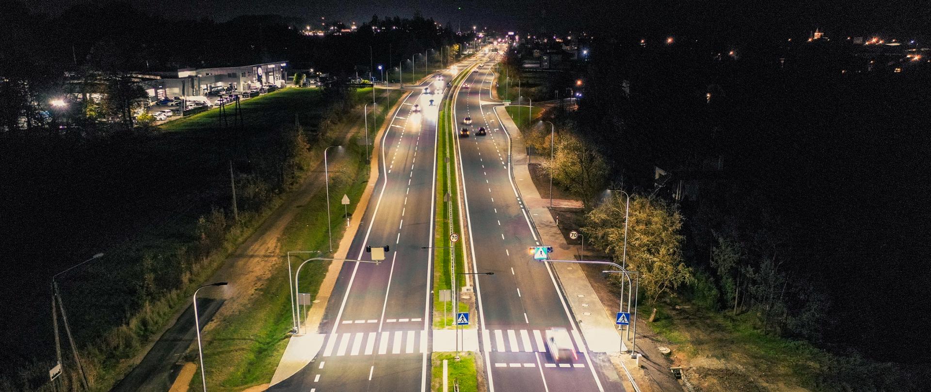 Przebudowana DK91 - widok w kierunku Częstochowy