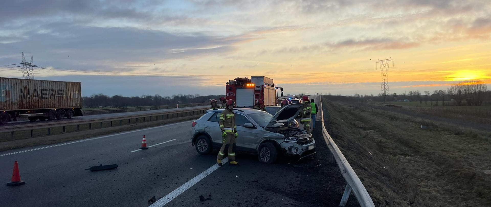 Kolizja drogowa w miejscowości Jazowa