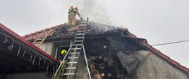 Pożar domu jednorodzinnego w Żółwiej Błoci, gm. Goleniów.