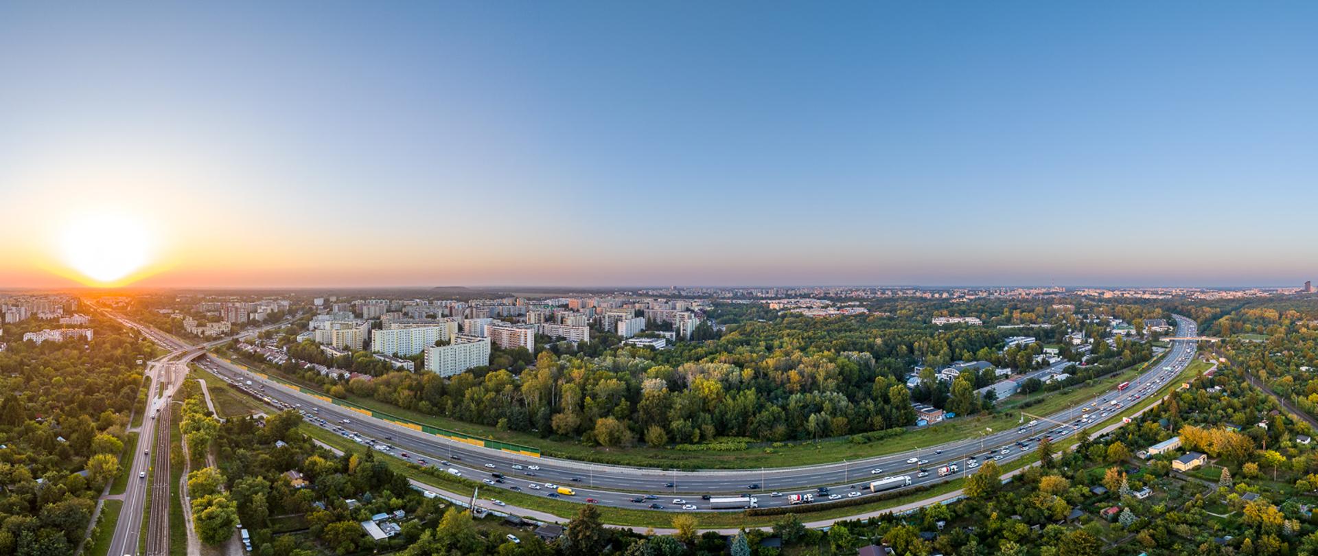 S8 Konotopa - Powązkowska, al. Obrońców Grodna na wysokości Bemowa i przyszłego węzła Warszawa Północ na skrzyżowaniu z S7