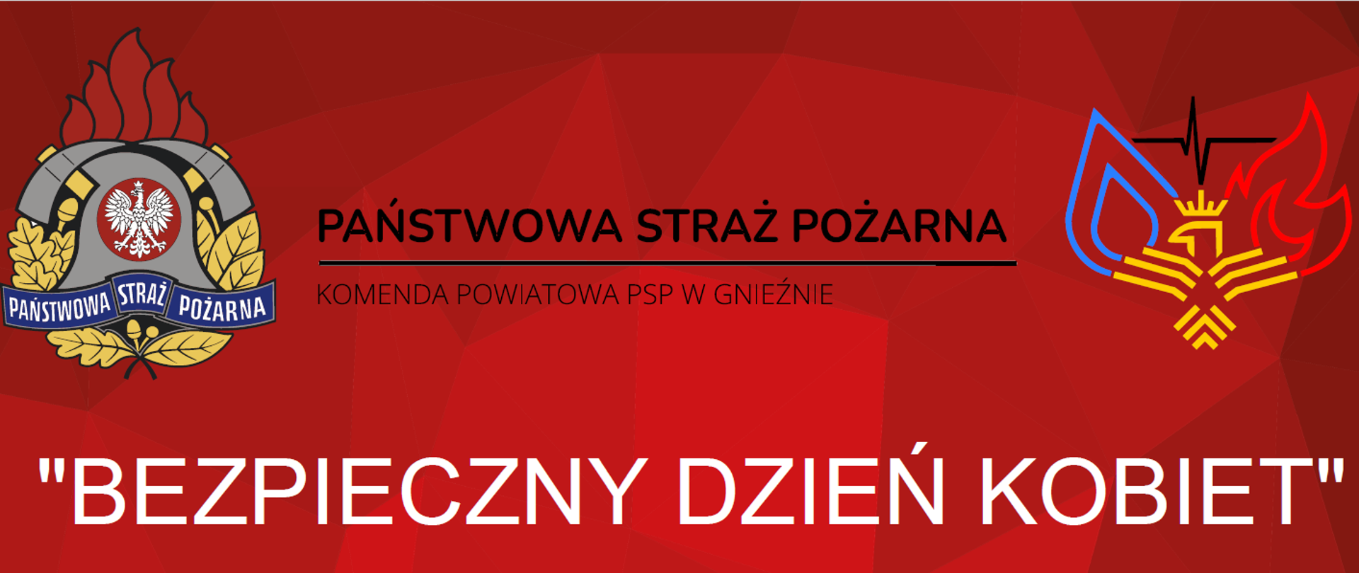 Na zdjęciu widać logo akcji Bezpieczny Dzień Kobiet