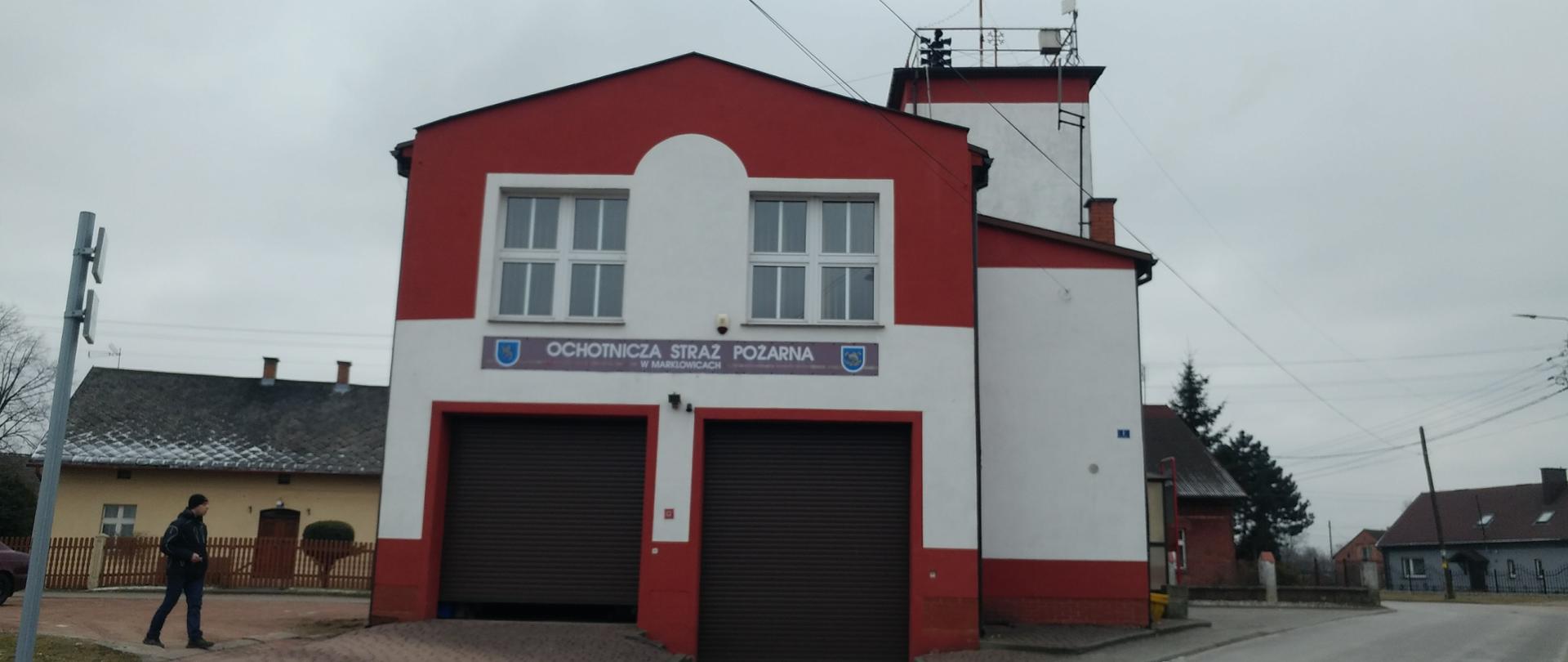 Zdjęcie prezentuje budynek jednostki OSP Marklowice