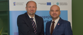 Na zdjęciu od lewej: Robert Gajda – zastępca prezesa zarządu NFOŚiGW, Marek Wąsowicz - wójt Gminy Włoszakowice