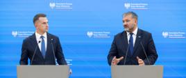 Konferencja prasowa Rzecznika Rządu Adama Szłapki i Ministra Waldemara Żurka