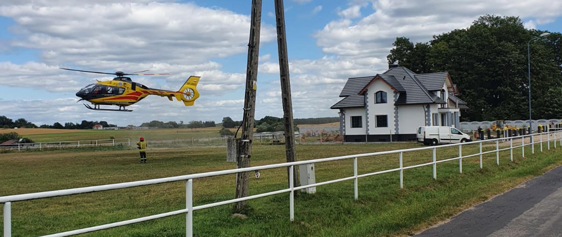 Lądowanie helikoptera ratowniczego 