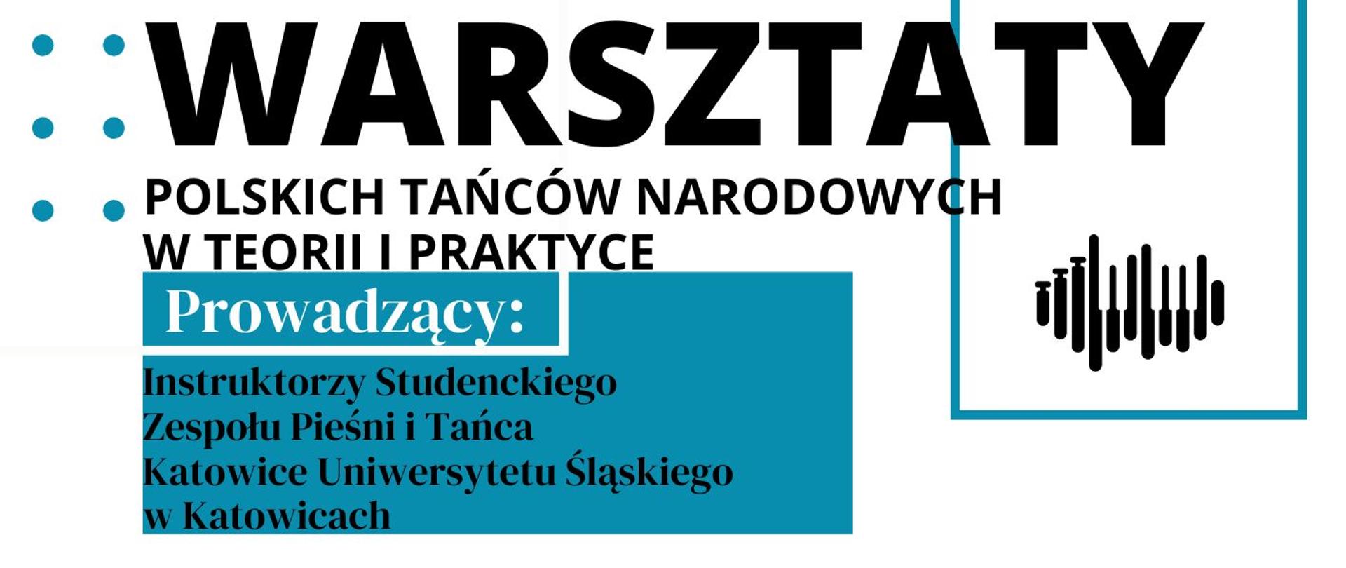 Plakat informacyjny dotyczący warsztatów tanecznych "Polskie tańce narodowe w teorii i praktyce" odbywających się w dniu 12.03.2026 o godz.16.10.