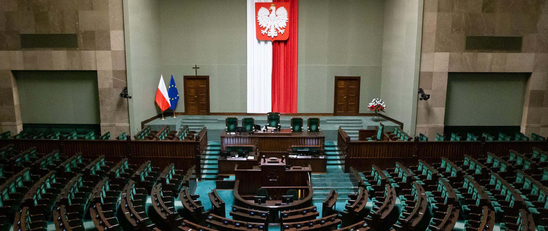 Widok na salę sejmową