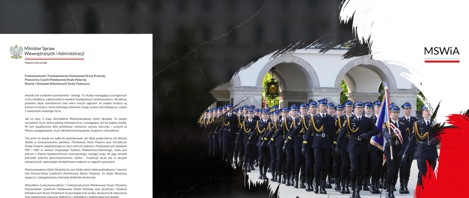 Życzenia Ministra Spraw Wewnętrznych i Administracji Marcina Kierwińskiego.