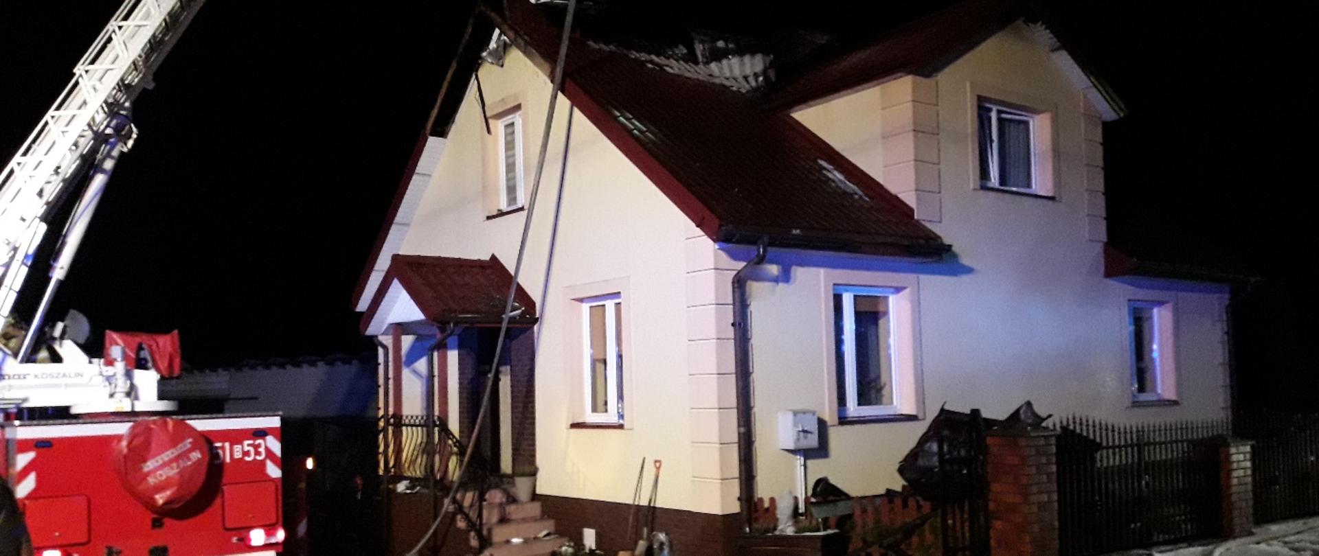 Pożar budynku mieszkalnego w Konopczynie.