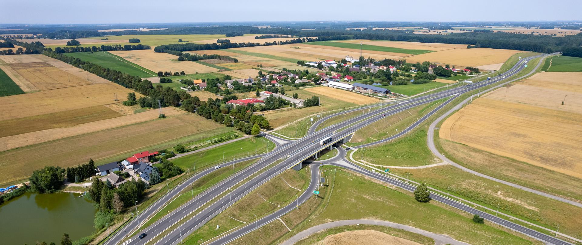 Węzeł Płoty i okolice widziane z powietrza