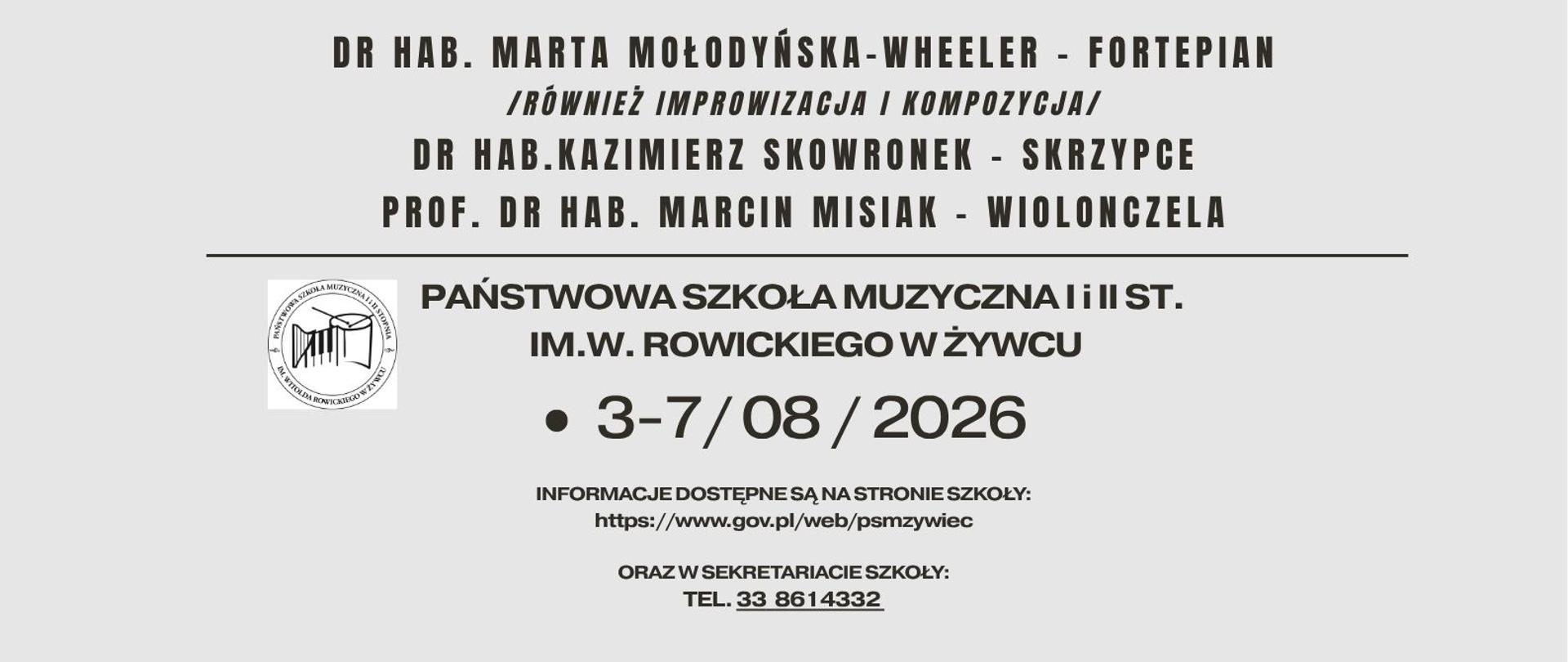 Plakat X Międzynarodowy Muzyczny Kurs Mistrzowski 