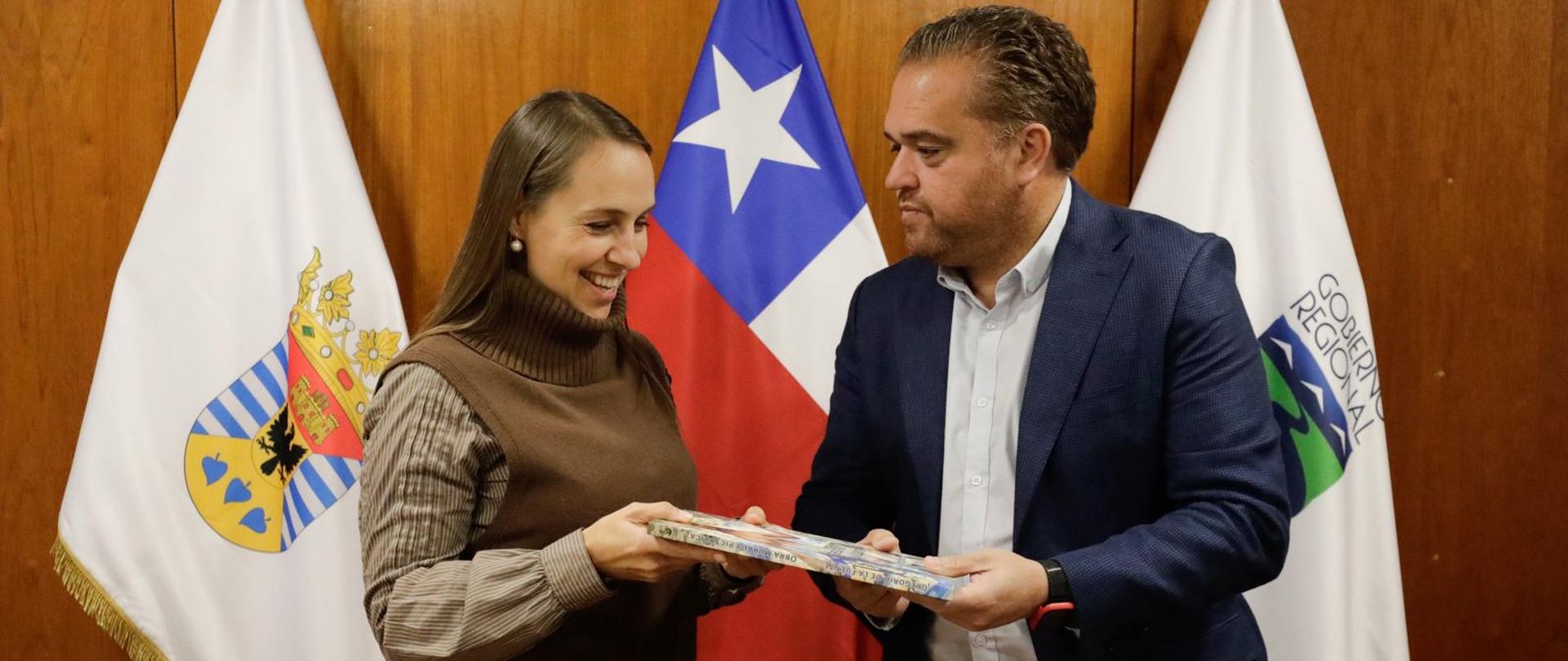 Reunión de Chargé d'affaires a.i. Milena Łukasiewicz con el guberndor de BioBio Sergio Giacaman García 