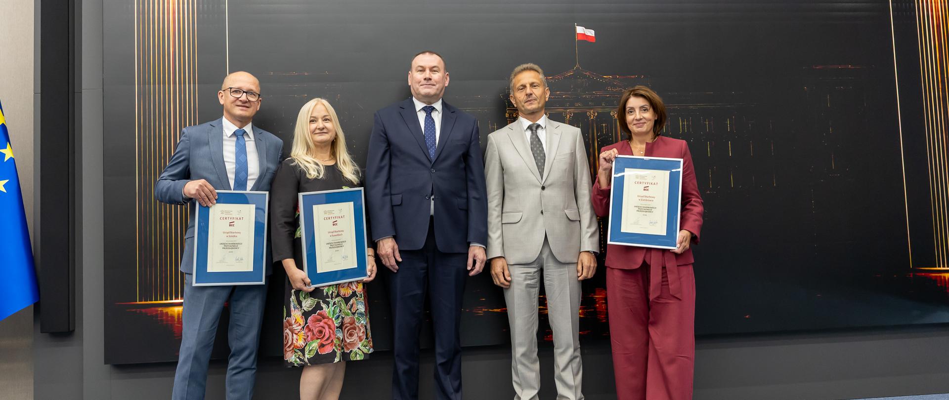 Laureaci 22. edycji konkursu „Urząd Skarbowy Przyjazny Przedsiębiorcy” z woj. podlaskiego.