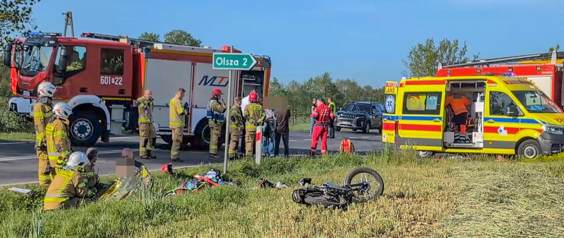 Wypadek motocyklisty m. Chrząstowo
