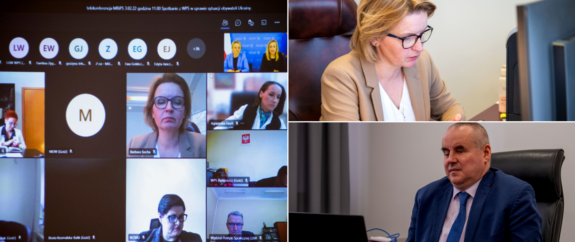 telekonferencja z przedstawicielami wojewódzkich wydziałów polityki społecznej