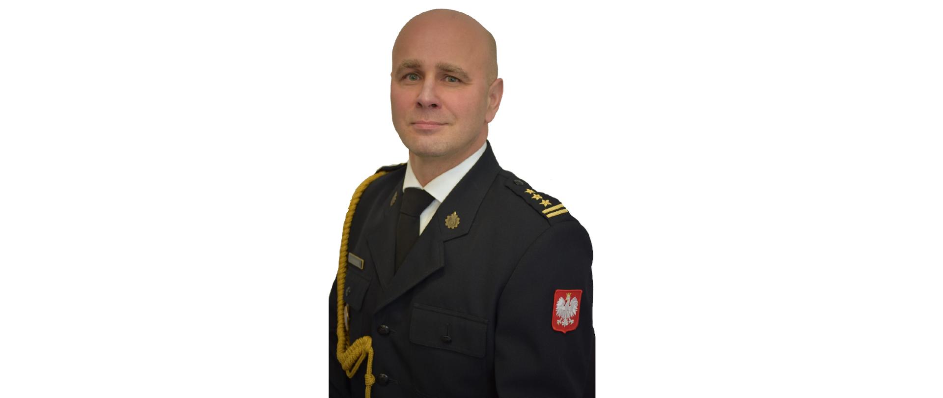 Zdjęcie przedstawia Komendanta Powiatowego PSP w Pszczynie