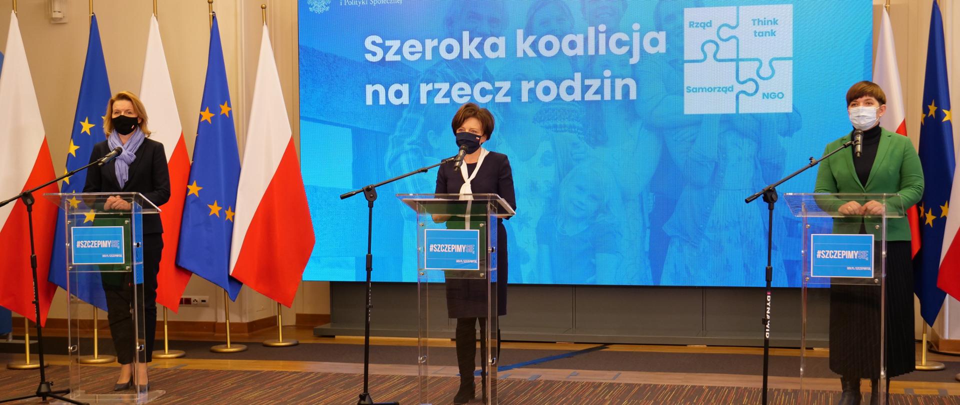 Konferencja prasowa w Ministerstwie Rodziny i Polityki Społecznej