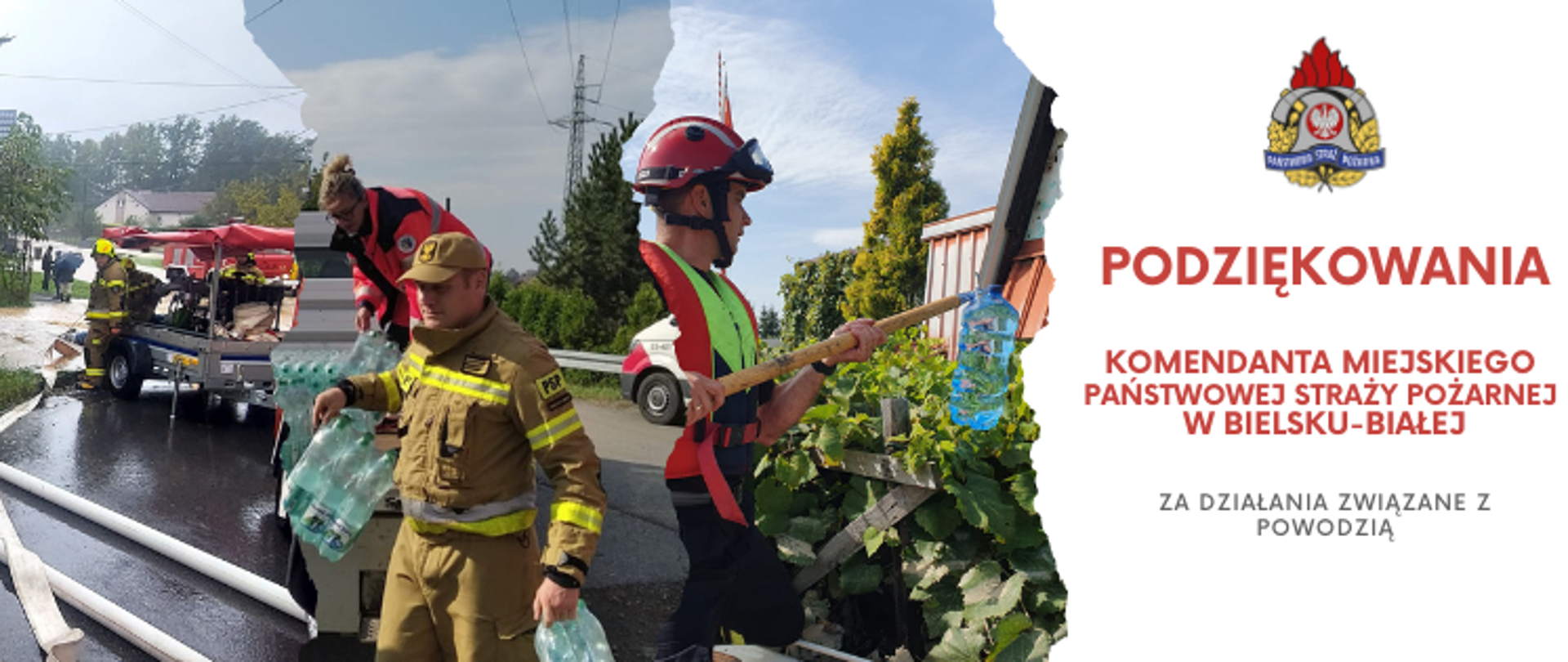 Podziękowania za działania powodziowe 