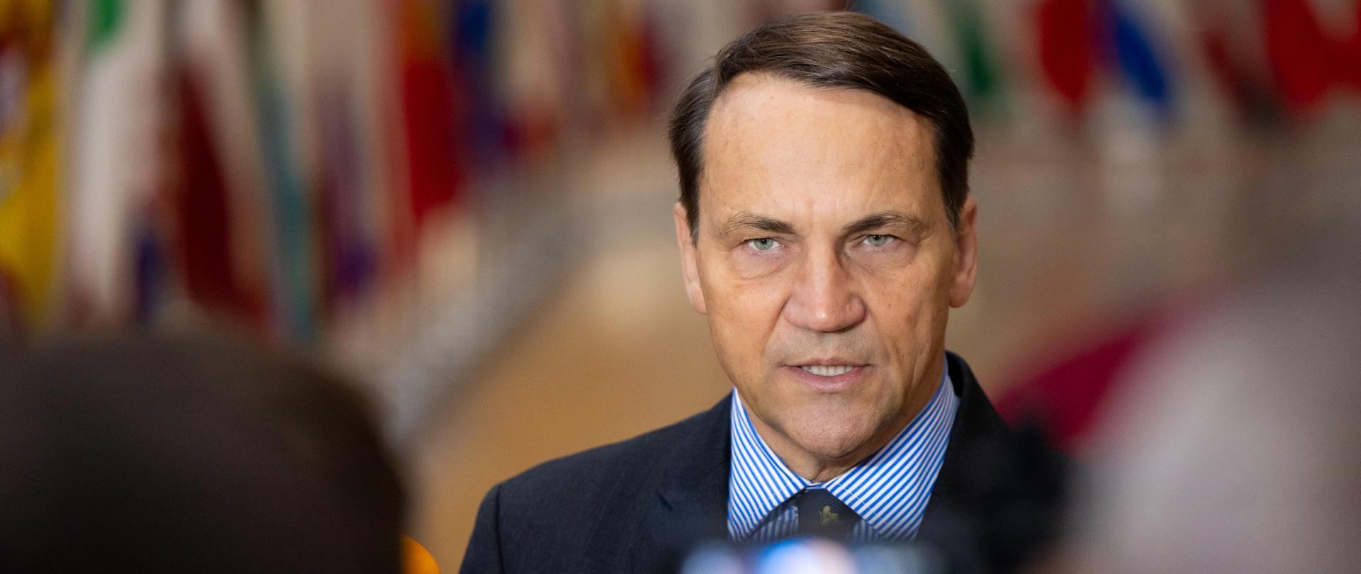 Deputy Prime Minister Radosław Sikorski attends Foreign Affairs Council