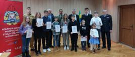 XLV Ogólnopolski Turniej Wiedzy Pożarniczej - eliminacje powiatowe w Ostrołęce wspólne foto
