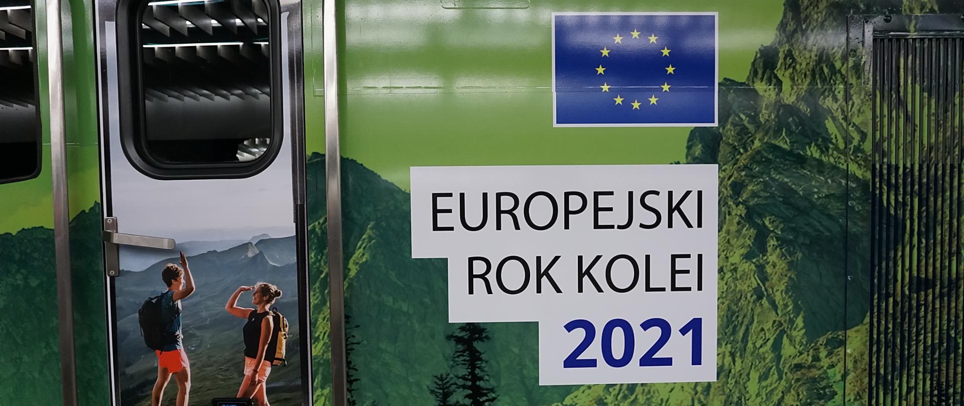 napis na pociągu: Europejski Rok Kolei 2021
