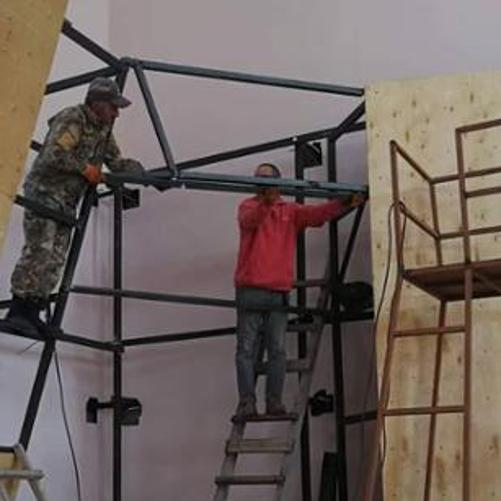 Delivery of training climbing wall for Mountain Rescuers in Georgia -Kazbegi