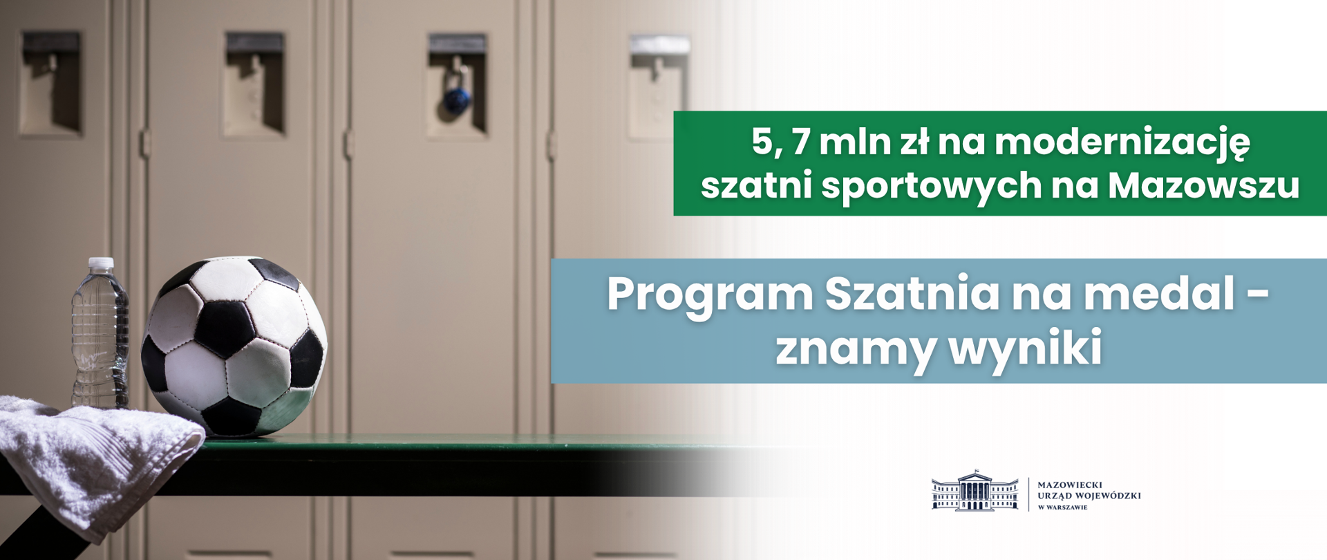 Ponad 5,7 mln zł na remonty szatni. Są wyniki programu Szatnia na medal