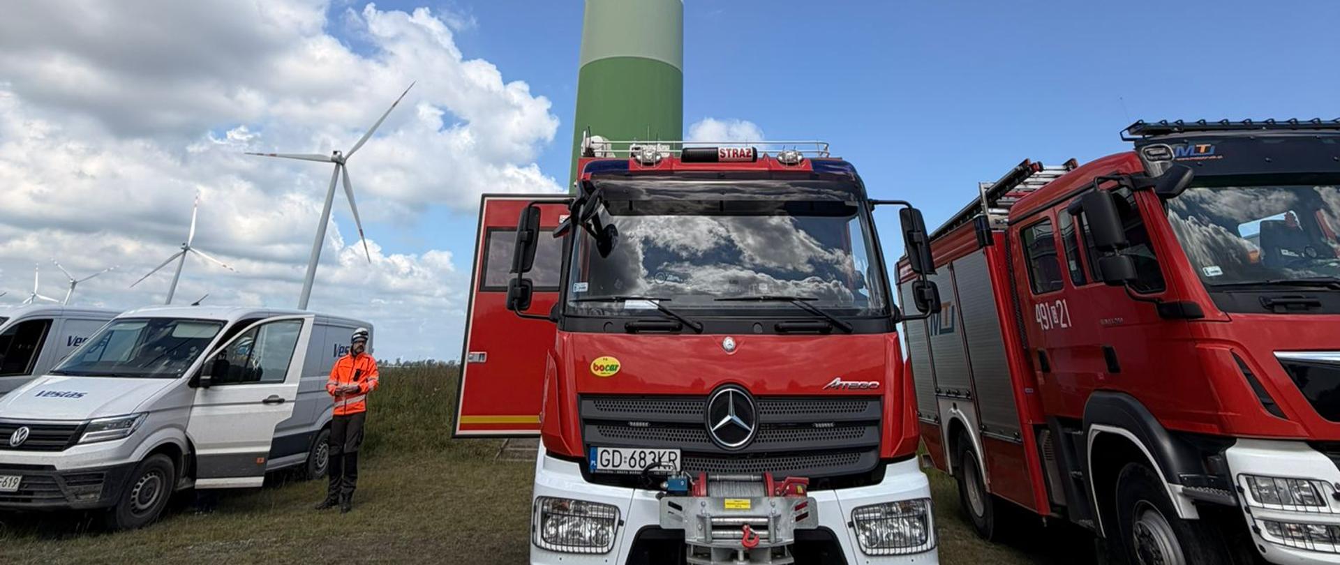 Ćwiczenia z ratownictwa wysokościowego na elektrowniach wiatrowych