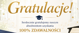 Grafika przedstawia skrzypce, fortepian i książki oraz napis GRATULACJE!