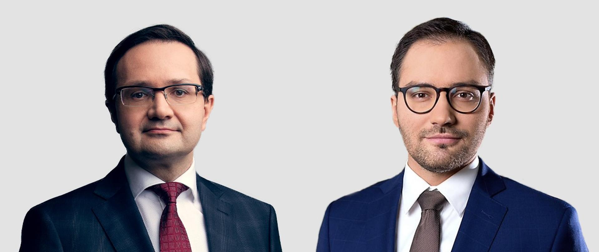 zdjęcie wiceministrów: Mariusza Goleckiego po lewej i Michała Wiśniewskiego po prawej