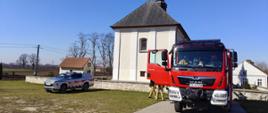 Ćwiczenia strażaków na obiekcie Kościoła w miejscowości Kocina